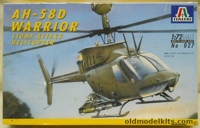 Italeri 1/72 AH-58D Warrior - (Jet Ranger) - US Army, 027 plastic model kit